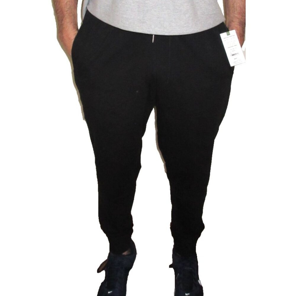 Tasc Performance Men's Varsity Fleece French Terry Jogger Pants Black NWT - Picture 9 of 13
